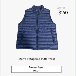 Patagonia Men's Navy Puffer Vest